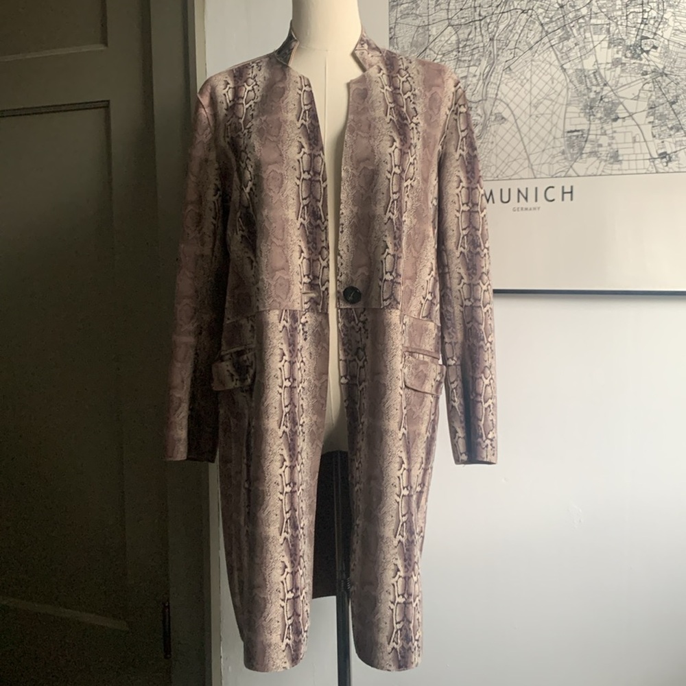 Blank Nyc, Faux Suede Jacket, Python Pattern In T… - image 4